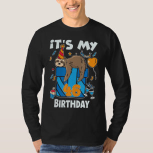 Sloth Birthday Him & Her 46 Years Old Men & Women T-Shirt