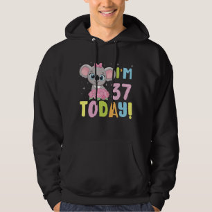 Sloth Birthday I'm 37 Years Old Today Happy To Me Hoodie