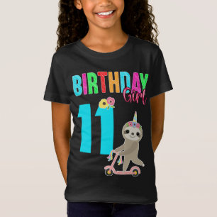 Sloth Birthday Party Girl Custom Outfit T-Shirt