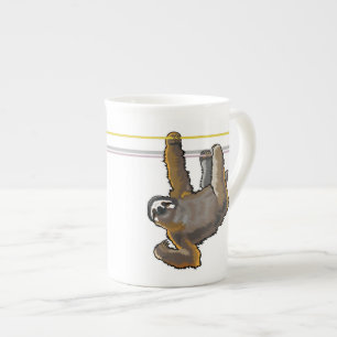 sloth bone china mug