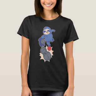 Sloth Bouler Throws Boule Balls Petanque Boule T-Shirt