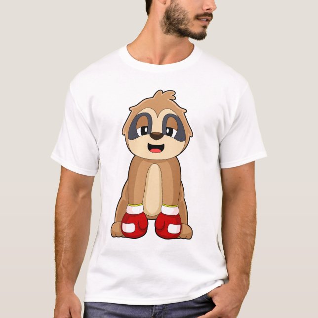Sloth Boxer Boxing gloves Boxing T-Shirt (Front)