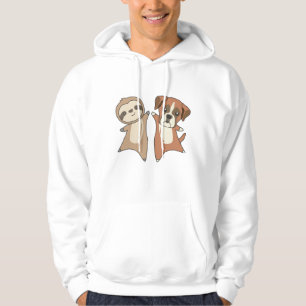 Sloth Boxer Dog Animal Lovers Children Hoodie
