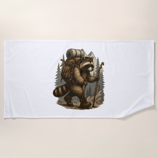 Sloth Camping Hiking Beach Towel (Front)