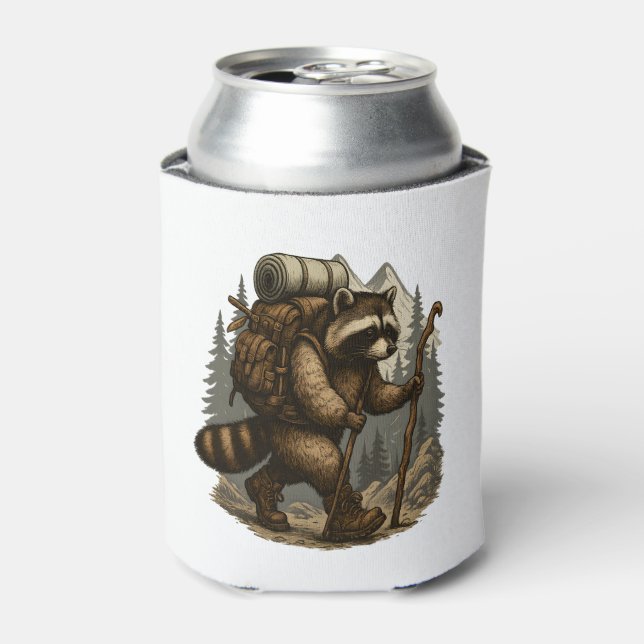 Sloth Camping Hiking Can Cooler (Can Front)