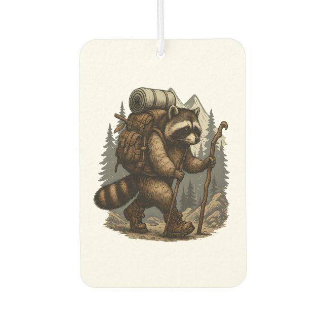 Sloth Camping Hiking Car Air Freshener (Front)
