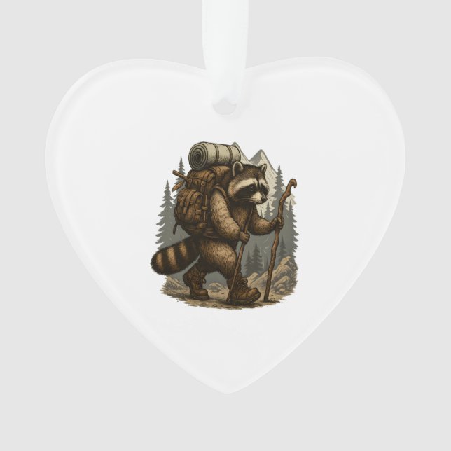 Sloth Camping Hiking Ornament (Front)