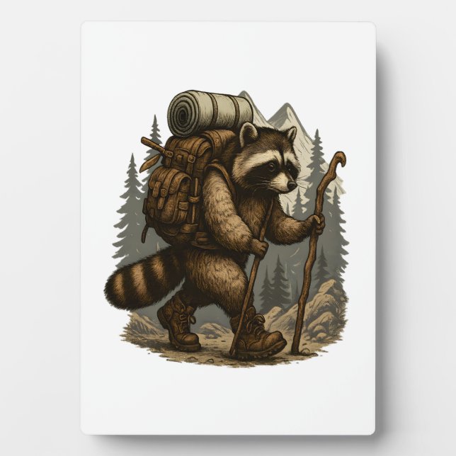 Sloth Camping Hiking Plaque (Front)