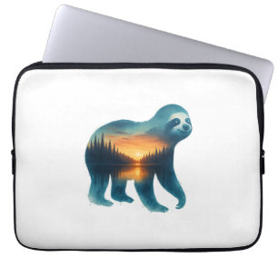 Sloth Camping Lover Laptop Sleeve