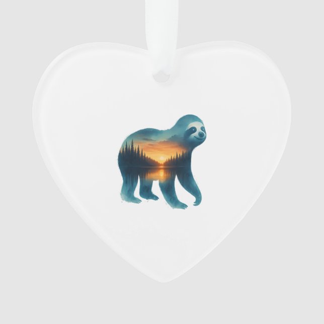 Sloth Camping Lover Ornament (Front)