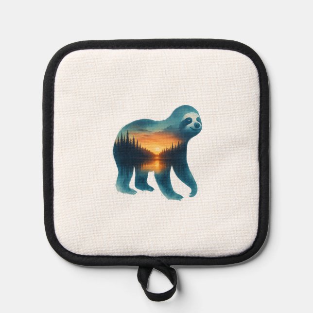 Sloth Camping Lover Pot Holder (Front)