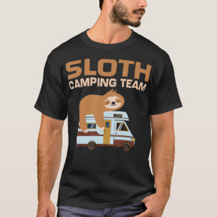 Sloth Camping Team Motorhome Campervan T-Shirt