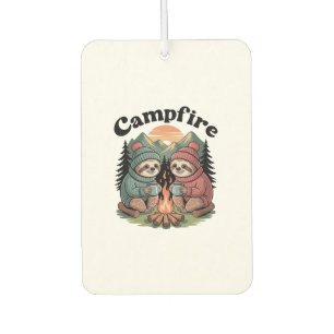 Sloth camping Team Official campfire Car Air Freshener