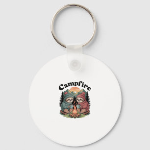 Sloth camping Team Official campfire Key Ring
