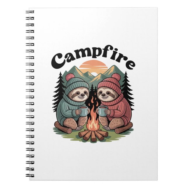 Sloth camping Team Official campfire Notebook (Front)