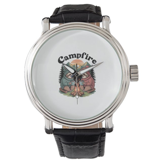 Sloth camping Team Official campfire Watch (Front)