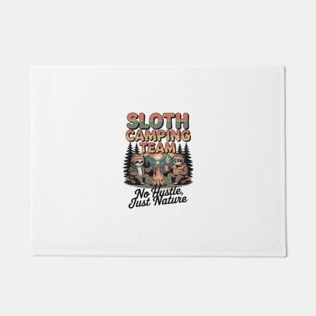 sloth camping team with nature doormat (Front)