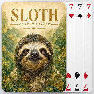 Sloth Canopy Jungle Wildlife Playing Cards