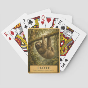 Sloth Central America VINTAGE Playing Cards