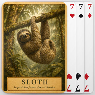 Sloth Central America VINTAGE Playing Cards