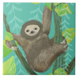 Sloth Ceramic Kitchen Tile
