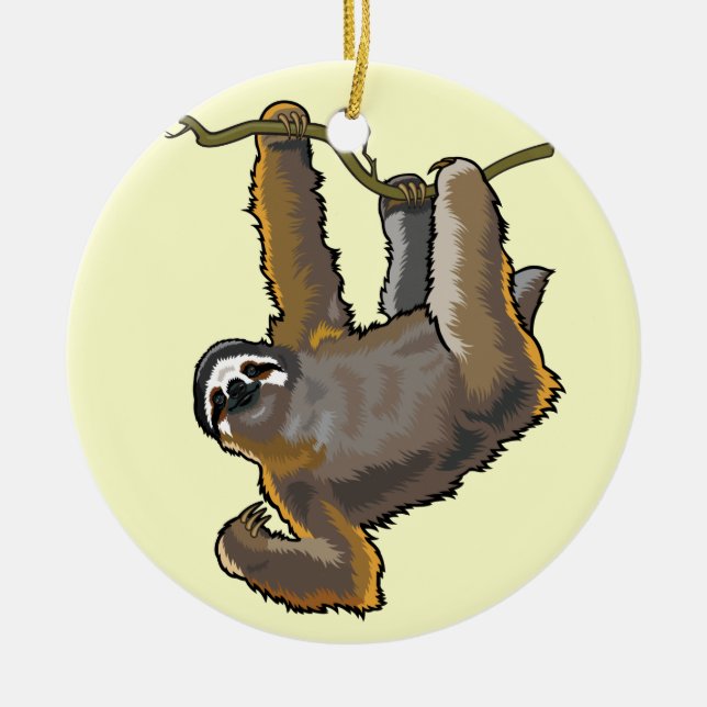sloth ceramic tree decoration (Front)