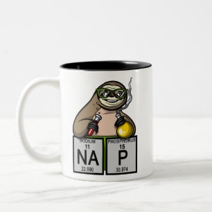Sloth Chemistry Teacher Science Animal Two-Tone Coffee Mug