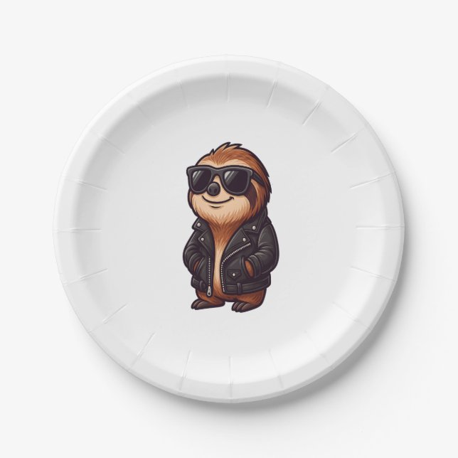 Sloth Chill Mood Paper Plate (Front)