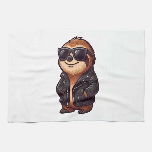 Sloth Chill Mood Tea Towel (Horizontal)