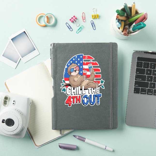 Sloth Chill the 4th out Patriotic USA (iPad Cover)
