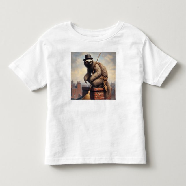 Sloth Chimney Sweep Toddler T-Shirt (Front)
