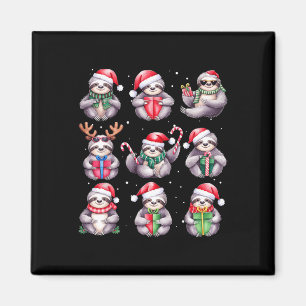 Sloth Christmas Lights Funny Sloths Lover Animal P Magnet