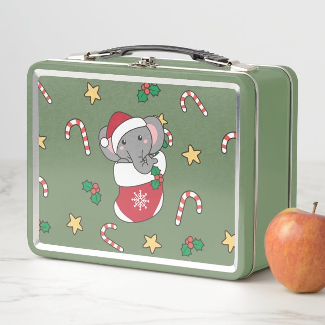 Sloth Christmas Snow Winter Animals Sloths Classic Metal Lunch Box (In Situ)