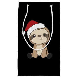 Sloth Christmas Snow Winter Animals Sloths Classic Small Gift Bag