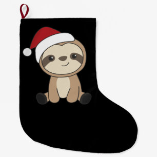 Sloth Christmas Snow Winter Animals Sloths Large C Stocking