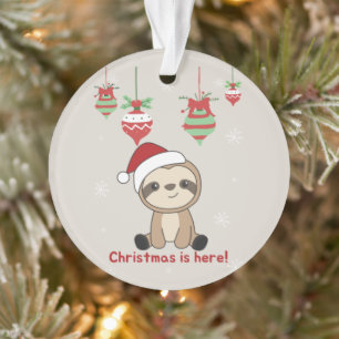 Sloth Christmas Snow Winter Animals Sloths Ornamen Ornament