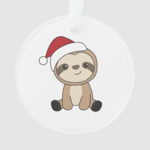 Sloth Christmas Snow Winter Animals Sloths Ornamen Ornament