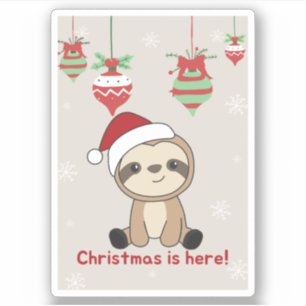 Sloth Christmas Snow Winter Animals Sloths Sticker