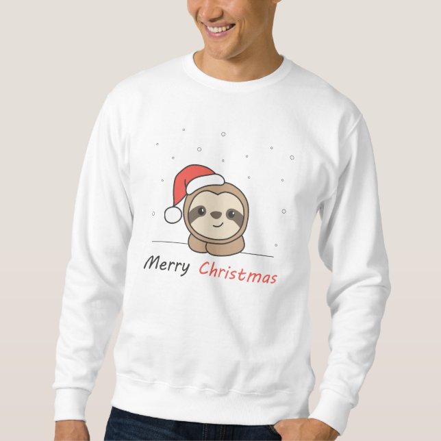 Sloth Christmas Snow Winter Animals Sloths Sweatshirt (Front)