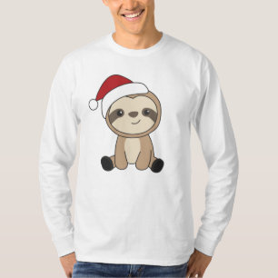 Sloth Christmas Snow Winter Animals Sloths T-Shirt