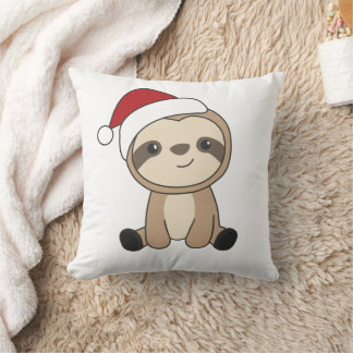 Sloth Christmas Snow Winter Animals Sloths Throw P Cushion