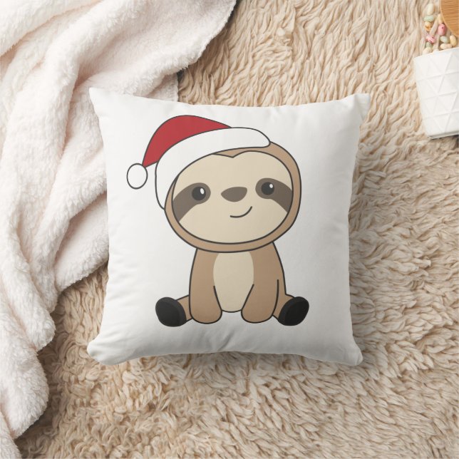 Sloth Christmas Snow Winter Animals Sloths Throw P Cushion (Blanket)
