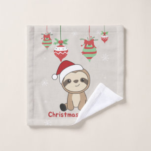 Sloth Christmas Snow Winter Animals Sloths Wash Cl Cloth