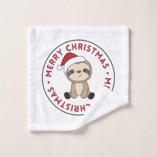 Sloth Christmas Snow Winter Animals Sloths Wash Cl Cloth
