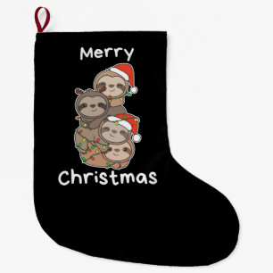 Sloth Christmas Tree Christmas Animals Sloths Large Christmas Stocking