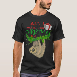 Sloth Christmas Tshirt Gift