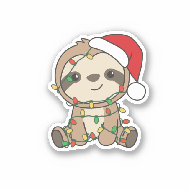 Sloth Christmas Winter Animals Sloths (Front)
