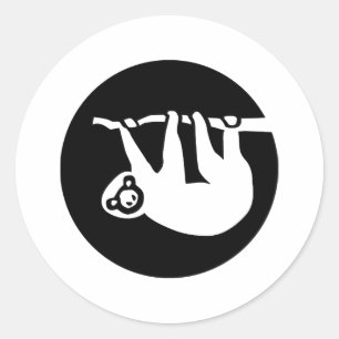 Sloth classic round sticker