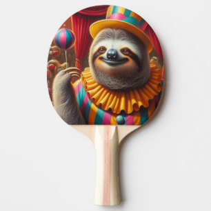 Sloth Clown Ping Pong Paddle