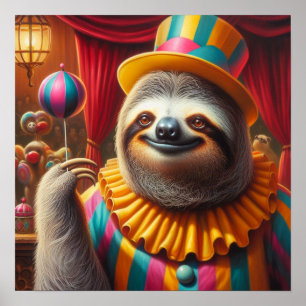 Sloth Clown Poster
